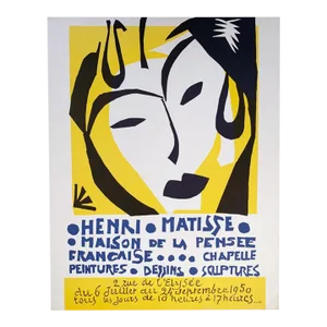 Henri Matisse French, 1869–1954 Maison de la Pensee Rare Stone Lithographic Poster by Matisse, 1950