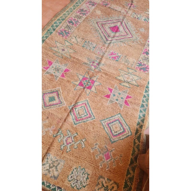 Textile Moroccan Handwoven Pink Rug For Sale - Image 7 of 13