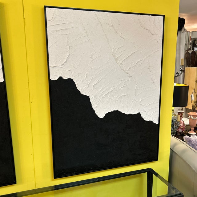 1970s Diptych Black and White Wall Mount Collage Work of Art For Sale - Image 4 of 12