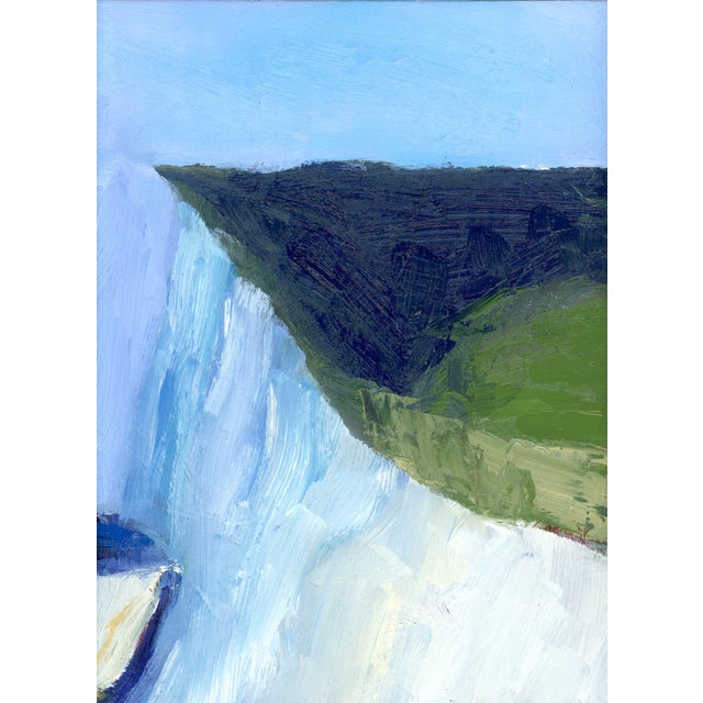 Cliffside 3, Mixed Media Expressionist Seascape Landscape Oil Painting For Sale - Image 4 of 14