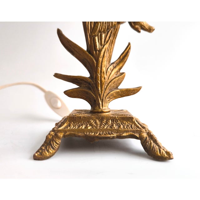 French Bronze Lamp From the 1950s For Sale - Image 6 of 17