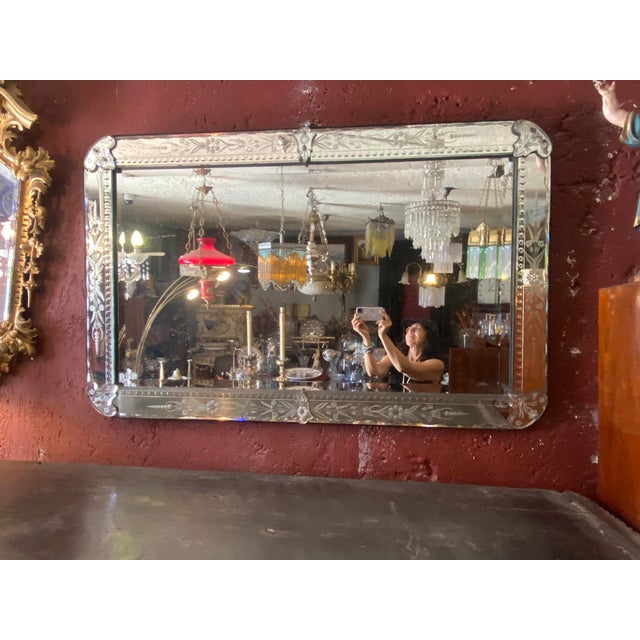 Wood Venetian Mirror in Glass For Sale - Image 7 of 18