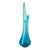 Mid-Century Modern Vintage Mid Century Modern MCM Swung Glass Vase, Turquoise Peacock Blue, 24" Le Smith For Sale - Image 3 of 12