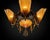 Bronze 1930s Mid-West Mfg. Soleure Series Art Deco 6-Light Slip Shade Chandelier in Cast Bronze For Sale - Image 8 of 15