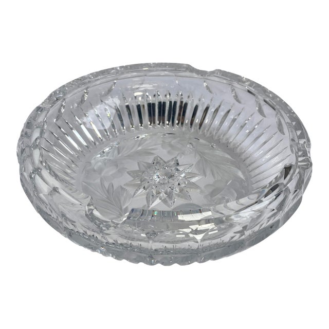 1950's Chunky Cut Crystal Bowl For Sale