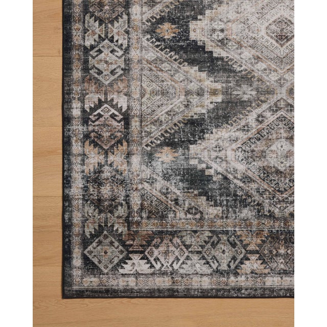 Loloi Rugs Amber Lewis x Loloi Josie Ink / Earth 2'-6" x 10'-0" Machine Washable Runner Rug For Sale - Image 4 of 5