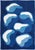 2026, Abstract Geometric Representation of Pile of Stones, Modern Handmade Monotype Cyanotype on Watercolor Paper For Sale