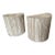 Mid 20th Century Fluted Travertine Side Tables - A Pair For Sale
