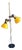 Vintage Floor Lamp with Yellow Clamp Shades on a Chrome-Plated Metal Frame from Temde-Leuchten, 1970s For Sale