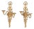 Louis XVI Style Gilt Metal Ribbon Appliques, Pair For Sale
