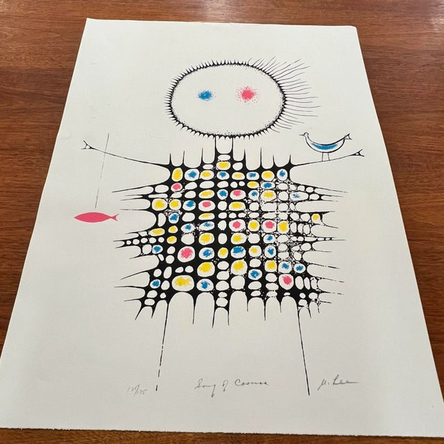 This is an amazing abstract print titled “Song of Cosmos” by M. Lee. This print is signed, titled and numbered 135/175 in...