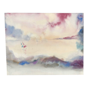 1960s Arthur Sembler Sailing Watercolor Painting