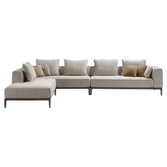 Milo Angular Off-White Sofa by Stefano Giovannoni For Sale