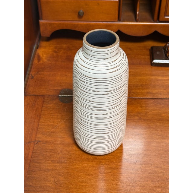Ceramic Heath Ceramics Sausalito Striated Ceramic Vase For Sale - Image 7 of 12