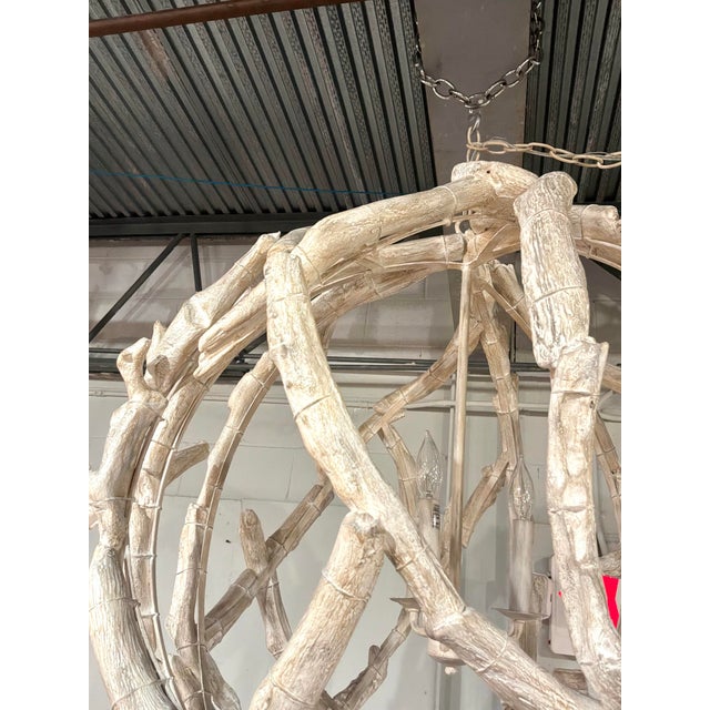 Currey & Company Driftwood Orb Chandelier For Sale In Atlanta - Image 6 of 6