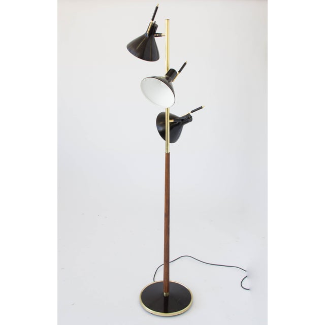 Gerald Thurston Lightolier Three-Shade Floor Lamp | Chairish