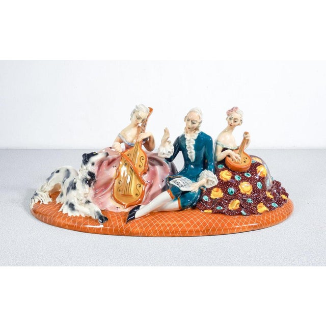 Ceramic Musician Sculpture Group from Mica, 1950s For Sale - Image 16 of 18