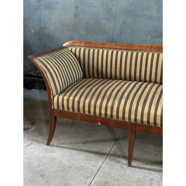 19th Century Walnut Biedermeier Settee For Sale - Image 4 of 11
