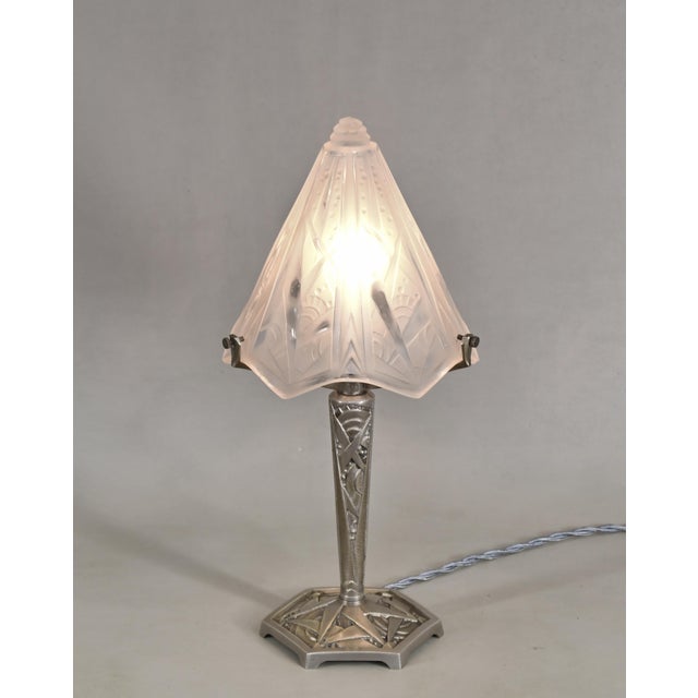 Art Deco French Art Deco Lamp by P. Maynadier - 1930 France For Sale - Image 3 of 11