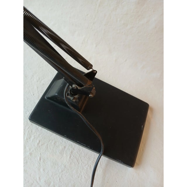 LEDU architect lamp from the 70s / black works metal / articulated base dimensions 25 x 15 / lamp dimensions height 71 cm...