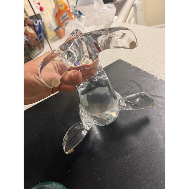 Daum France Crystal Sea Lion 11in Pate De Verre For Sale - Image 10 of 12