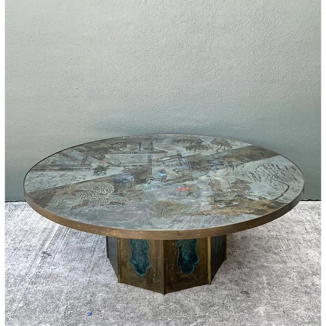 This vintage Phillip and Kelvin Laverne coffee table stands as an exceptional example of the father-son duo's celebrated...