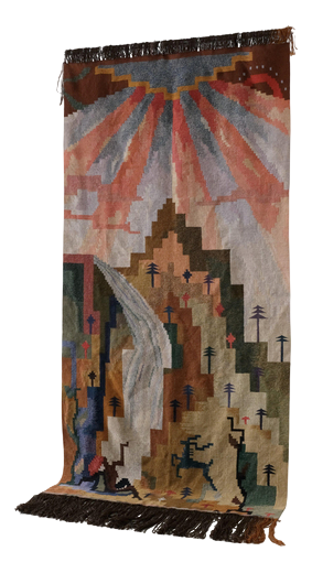 Vintage Swedish Wool Wall Tapestry by Carl Edvin Svensson, 1930s