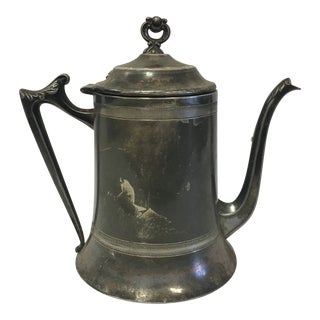 Antique Silver Plated Teapot For Sale