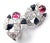 Cartier Beautes Du Monde 18k White Gold Diamond Rubellite Onyx Earrings *These earrings come with Cartier service paper...
