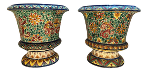 Desvres Masse Frère Earthenware Cachepots, Set of 2