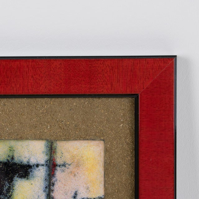 Brutalist Abstract Enamel Mounted Wall Panel Plaque Artwork, circa 1960 For Sale - Image 10 of 15