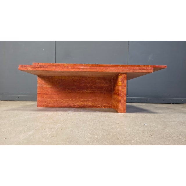 Stone Red Travertine Coffee Table, 1970s For Sale - Image 7 of 13