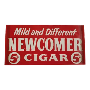 1910/1920s Newcomer Cigars Advertisement Sign