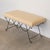 Panoplie Iron Double Loop Bench, Yellow Linen For Sale - Image 4 of 13