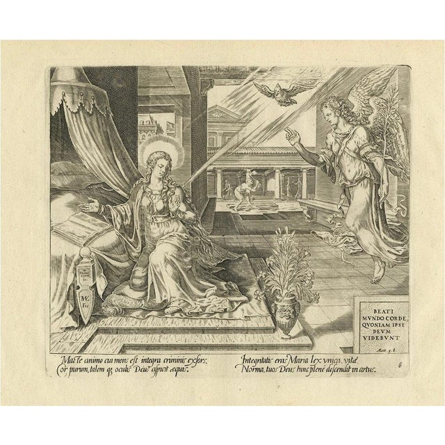 Visscher, Mary Visited by an Angel, 1674, Paper For Sale - Image 10 of 10