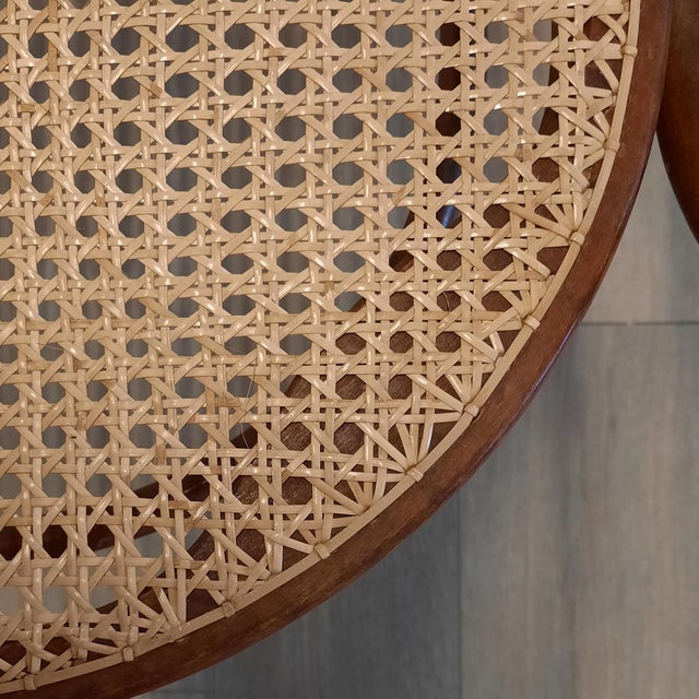 No. 209 Armchairs in Bentwood and Rattan from Ligna, 1970s, Set of 4 For Sale - Image 11 of 13