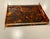 Acrylic Faux Tortoise and Brass Tray made in France 1970 by Maison Mercier This piece is attributed to the mentioned...