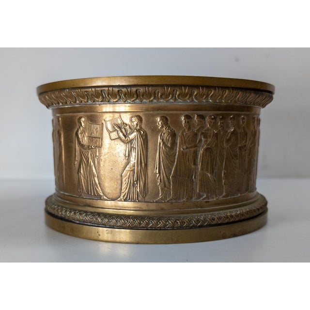 20th Century Gorham Bronze Wine Bottle Coaster With Neoclassical Theme For Sale In New York - Image 6 of 14