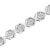 Contemporary .925 Sterling Silver 1/4 Cttw Miracle-Set Round Cut Diamond "X" Link Bracelet - Size 7.25" For Sale - Image 3 of 7
