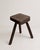 Vintage Oak Three-Legged Stool, 1950s For Sale - Image 4 of 8
