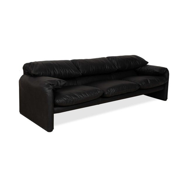Cassina Vegan Leather Three-Seater Sofa from Cassina For Sale - Image 4 of 11