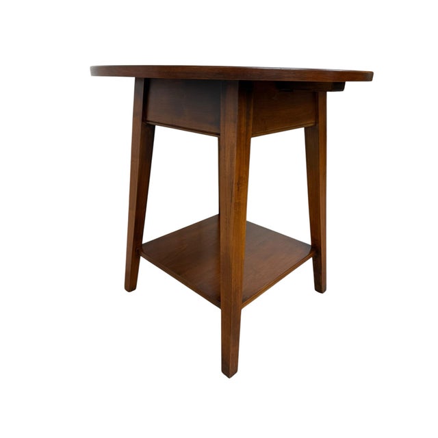 Traditional Vintage Ethan Allen Country Colors Round Side Table For Sale - Image 3 of 7