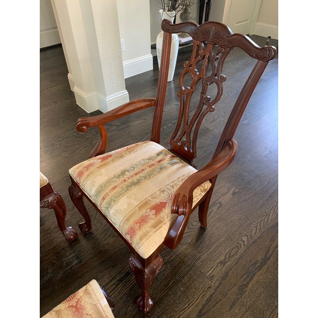 Ethan Allen Mahogany Chippendale Dining Chairs Set of 8 Chairish