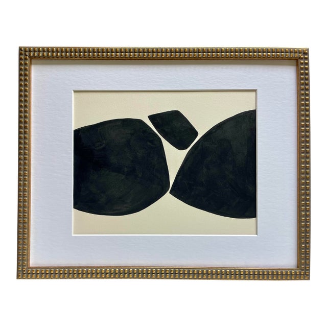 2025 "Minuscolo" Abstract Minimalist Painting on Cotton Paper by Artist r.k. Red For Sale