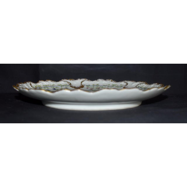 Limoges B and H France Floral Garlands Dinner Plate Brushed Double Gold For Sale In Philadelphia - Image 6 of 15