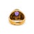Early 21st Century Vintage Mavito New York 18K Yellow Gold Amethyst Blue Green Enamel Cocktail Ring Size 6 For Sale - Image 5 of 8