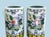 Late 20th Century Late 20th Century Pair of Hand‑Painted Porcelain Brush Pots – Famille Rose Floral For Sale - Image 5 of 7