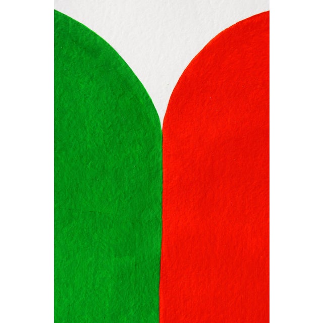 Ernst Geitlinger, Red-Green, Nov. 1970, Pencil and Acrylic For Sale - Image 9 of 11