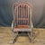Pair of rustic Adirondack style bent twig rocking chairs from Maine, featuring original worn painted finish and high...