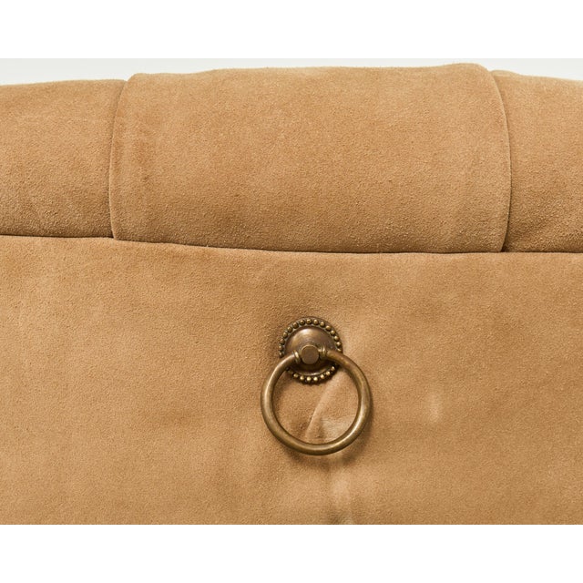 Ralph Lauren Regency Style Tufted Suede Mayfair Chair For Sale - Image 12 of 17